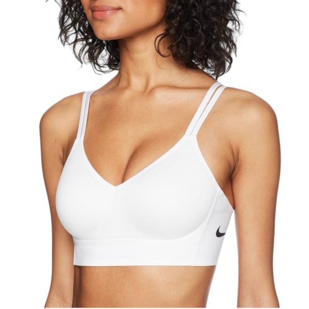 NIKE — Cream & White Indy Breathe Yoga/Sports Bra - Picture 1 of 6